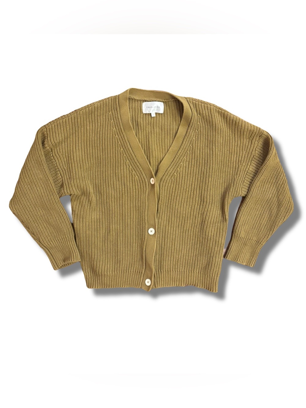 Tradlands 1X Olive Green Cotton Cardigan Button Up